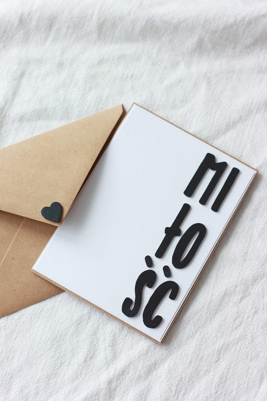 kartki scrapbooking Miłość. Minimalistyczna kartka ślubna lub walentynkowa