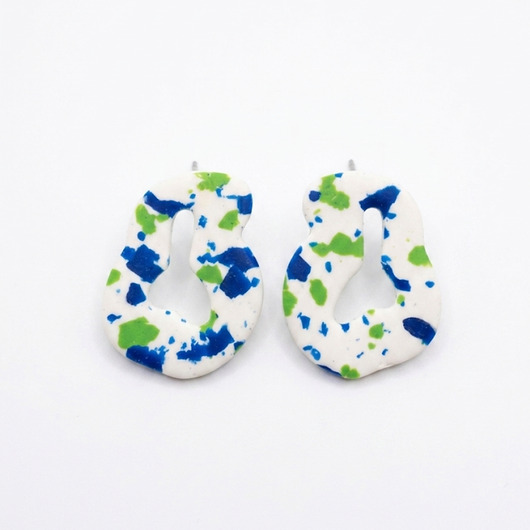 kolczyki z masy plastycznej Kolczyki Ziemia