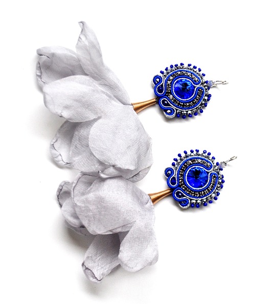 kolczyki soutache Sutaszowe kolczyki SAPHIR&GREY