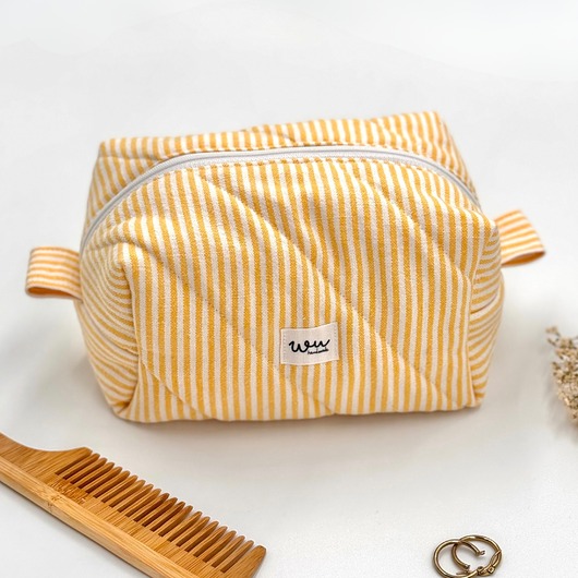 kosmetyczki Kosmetyczka kostka Żółta