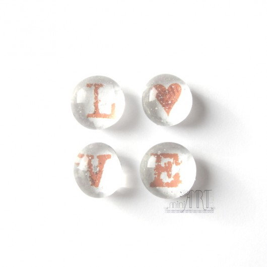 l o v e : magnesy walentynkowe ll miniart