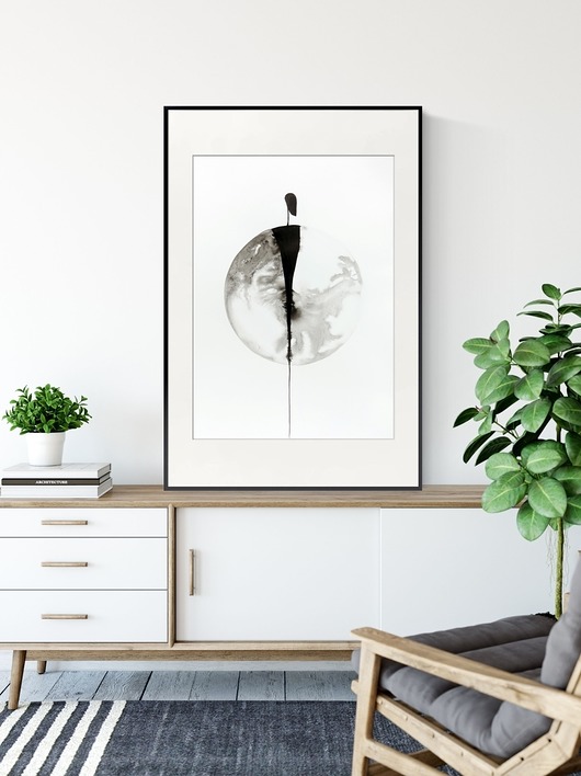 grafika 50X70 cm wykonana ręcznie MiniMalArt