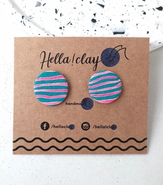 Kolczyki kolorowe pastylki Hellaclay