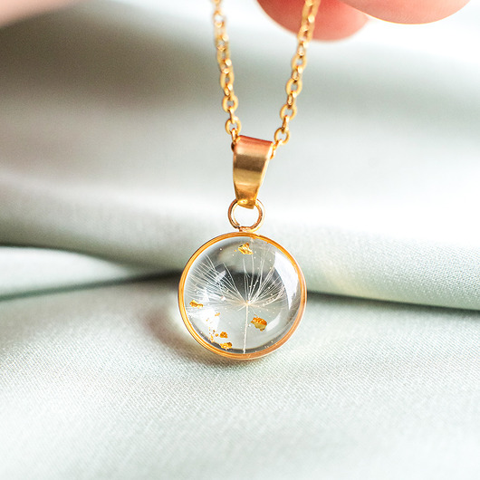 wisiory Wisiorek z rzęsek dmuchawca