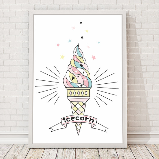 PLAKAT, OBRAZEK Icecorn Dekoracjan