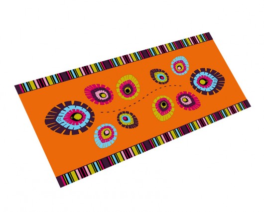 Nowość! Bieżnik pomarańcz folk elements 70x140cm AT design