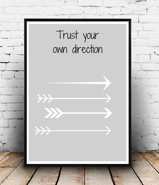 plakat trust your own direction MUKI design