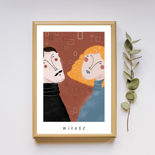 plakat A4 miłość MUKI design