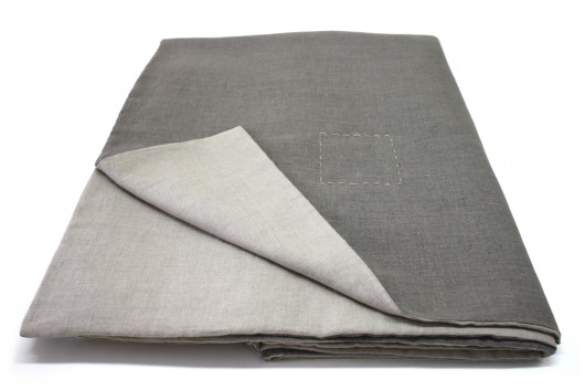 Lniany pled GREY 150x200 lino