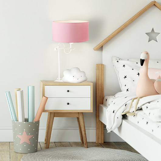 lampy do pokoju dziecka Duża lampka biurkowa do pokoju dziecka ALASKA KIDS z abażurem