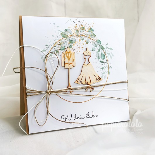 kartki scrapbooking Kartka w dniu ślubu
