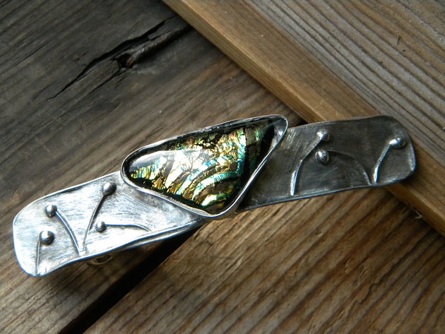 dichroic glass  - klamra Beata Trotter
