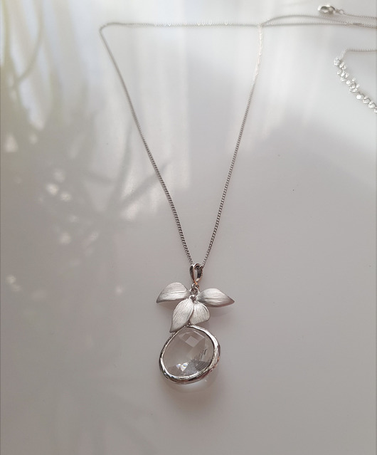 srebrne naszyjniki Naszyjnik Crystal Blossom