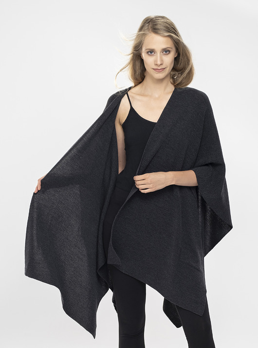 szale damskie Ciepłe Stylowe Poncho 100% Merino