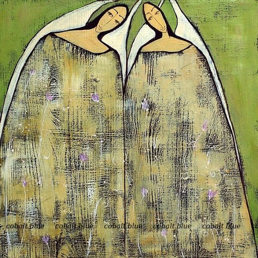 ANIOŁY ZIELEŃ & KWIATY cobalt