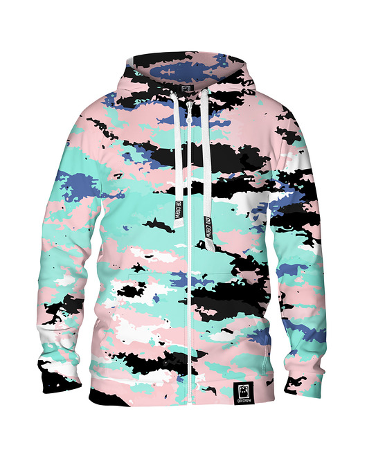 bluzy męskie Męska Bluza Expres Zamek DR.CROW Camo Light