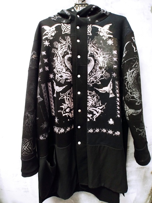 bluza z kapturem damska Czarna bluza  płaszczyk Serce