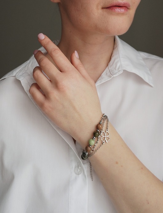 bransoletki z kamieni naturalnych Bransoletka Opal