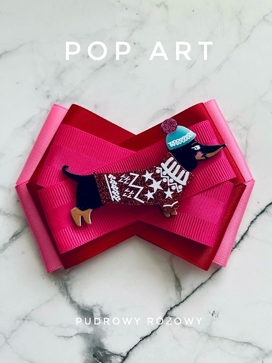 broszki Kolekcja Pop Art Dog Zimowy Jamnik