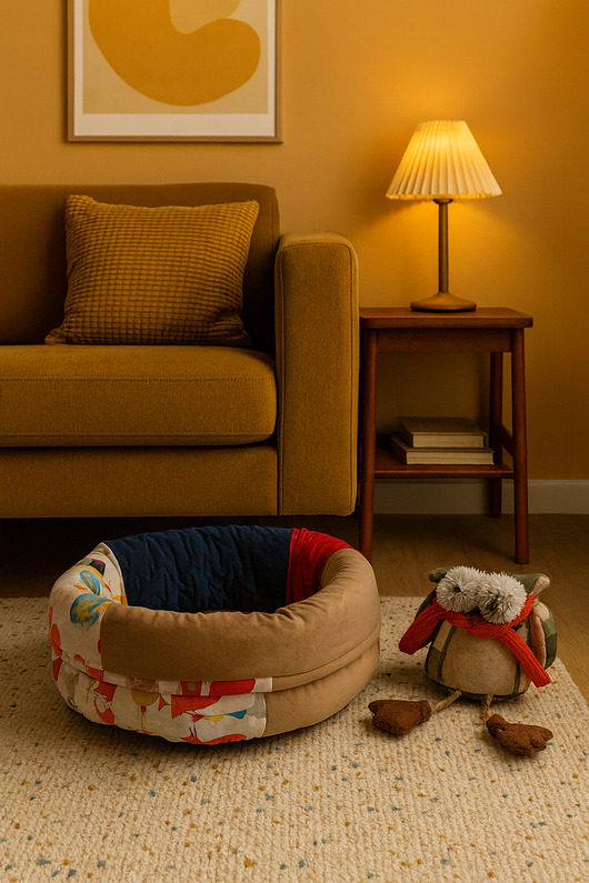 legowiska dla psów i kotów Legowisko patchwork dla kota lub małego psa