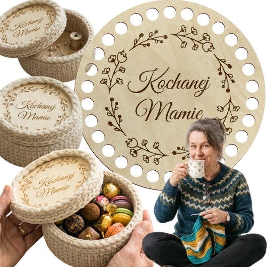 makramy Drewniana Baza Podstawa 15cm do Szydełkowania Makramy Prezent na Dzień Mamy