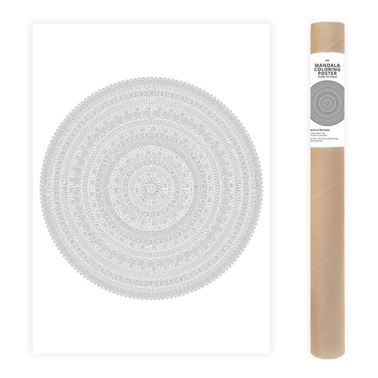 plakaty Plakat do Kolorowania Hiperdrobna Mandala 50x70cm