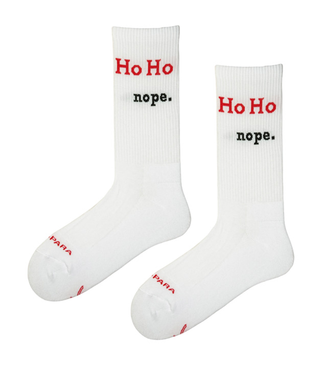 skarpetki męskie HO HO NOPE. - świąteczne skarpetki z napisem