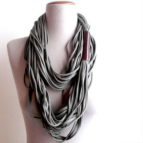 Dzianinowy naszyjnik Cado Khaki CADOaccessories
