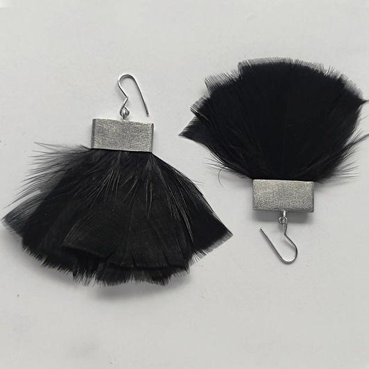 kolczyki z piórami PIÓRKO kolczyki