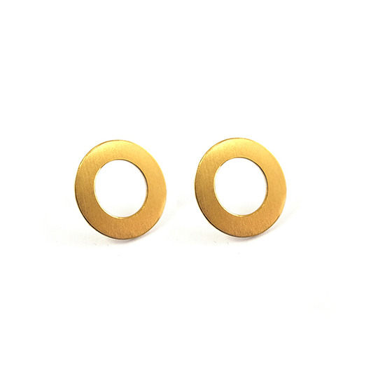kolczyki srebrne Kolczyki pozłacane RING