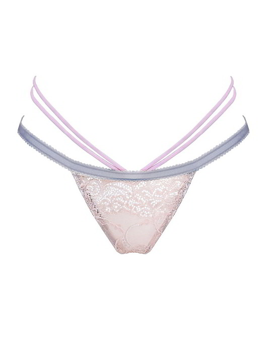 majtki damskie Pudrowe stringi Kiss Me Soflty