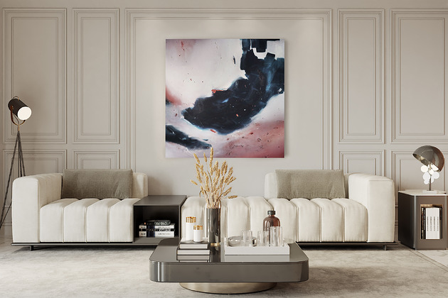 obrazy Chwile pomiędzy  // duży obraz olejny 100x100cm