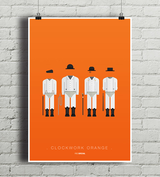Mechaniczna Pomarańcza - plakat minimalmill