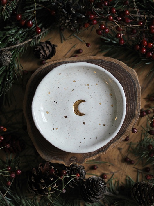 pojemniki na biżuterię Spodek na biżuterię lub palo santo