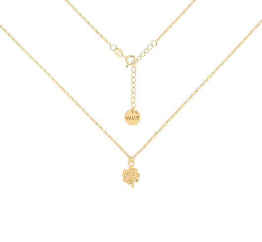 chokery Pozłacany choker pancerka z koniczynką