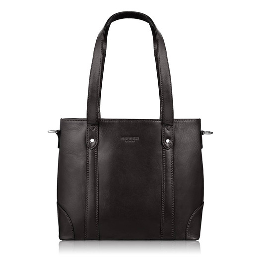 torby na ramię Torebka damska skórzana na ramię brązowa pojemna modna shopper bag T-41-BR
