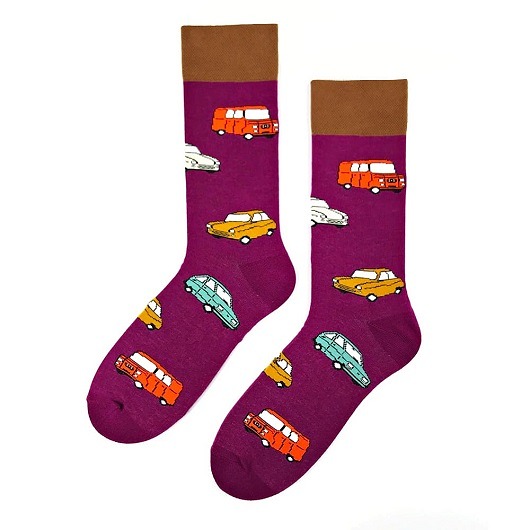 Skarpetki kolorowe auta polskie FUNNY SOCKS EsteraShop