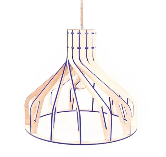 lampy wiszące Kolorowa drewniana lampa sufitowa