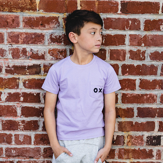 t-shirty dla chłopców Basic Pocket Tshirt - PURPLE ROSE
