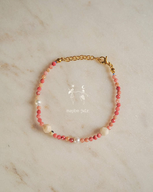 bransoletki z kamieni naturalnych Bransoletka z rodonitu i kamieni