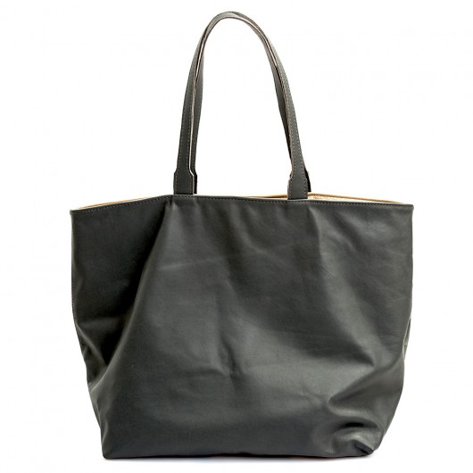 Dwukolorowa Torebka Skóra Naturalna BEIGE CADOaccessories