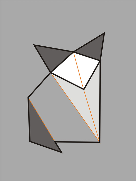 POSTER - KOT origami - 30x40 cm KOKO by HOKO