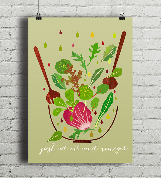 Oil and Vinegar - plakat kuchenny art giclee minimalmill