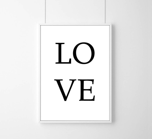 grafiki i ilustracje plakat skandynawski LOVE
