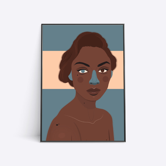 Niebiesko brazowy portret AnnaKozdon