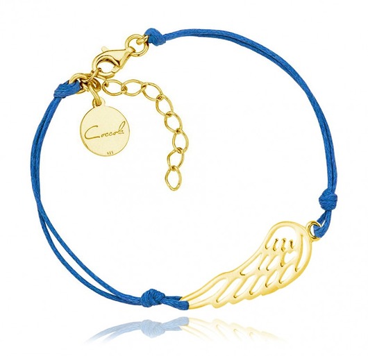 Bransoletka sznurkowa skrzydło srebro 925  Coccola JEWELLERY