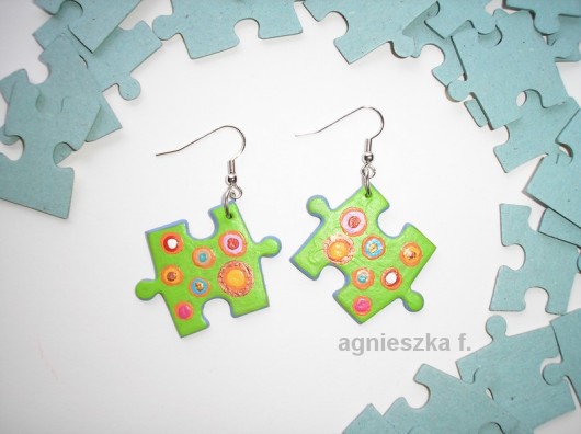 PUZZLAKI - trochę inne kolczyki Pracownia Aluzyjna