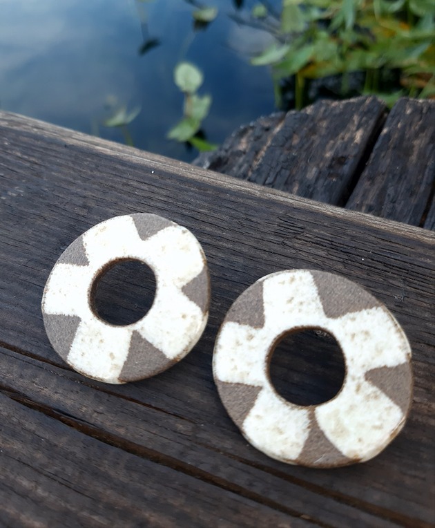 kolczyki ceramiczne KOŁA 3_kolczyki ceramiczne