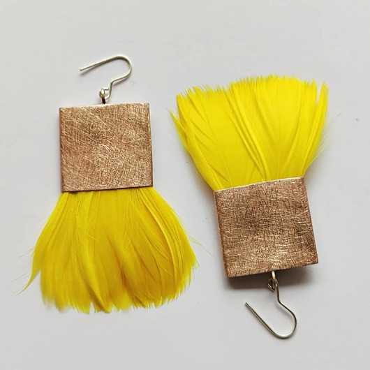 kolczyki z piórami PIÓRKO kolczyki