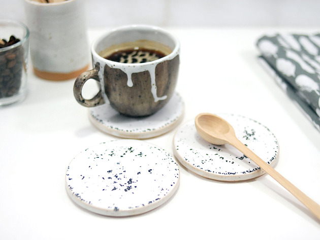 podkładki do kuchni Podkładki pod filiżanki terrazzo